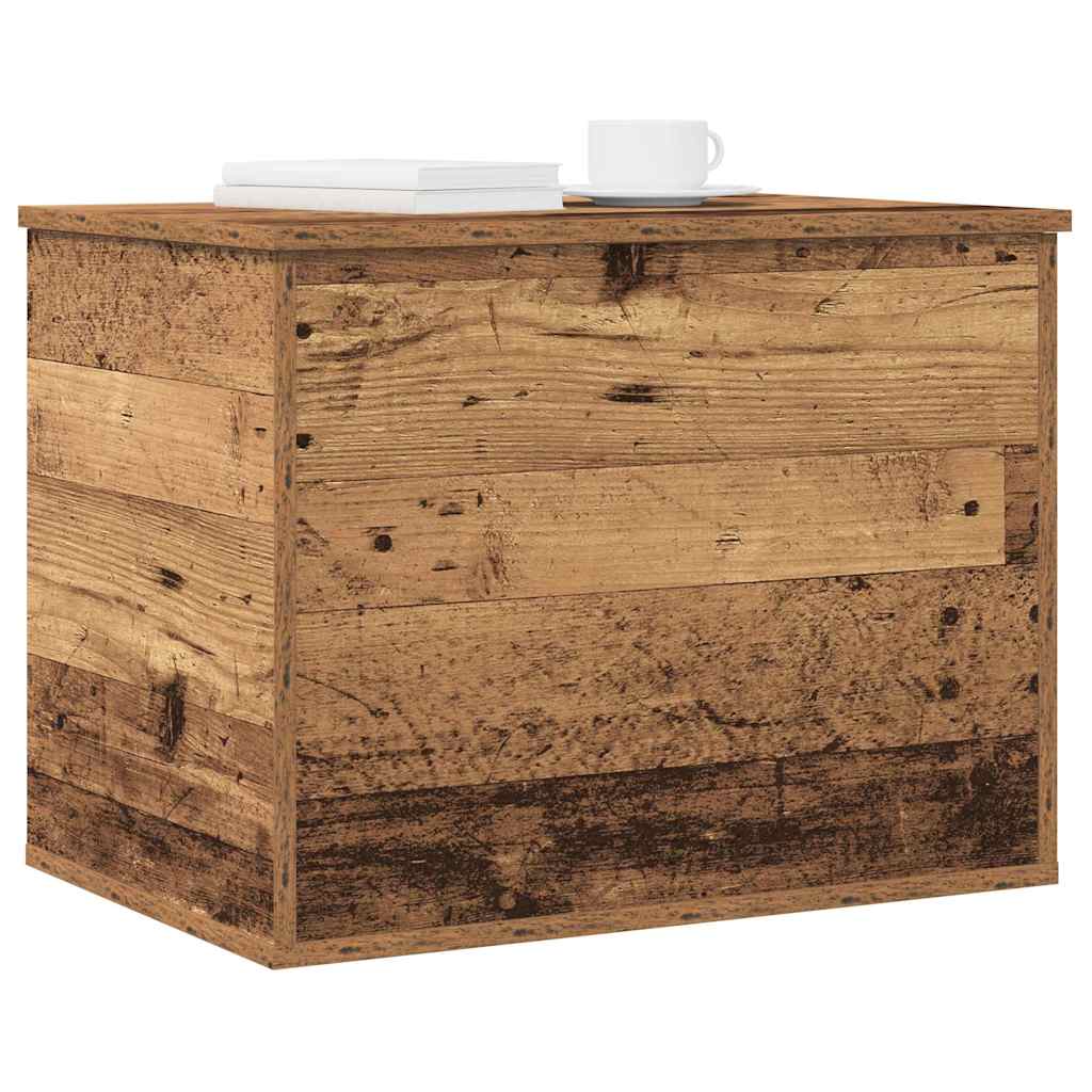 Aufbewahrungsbox Holzoptik recycelt 60 x 42 x 46 cm Holzwerkstoff