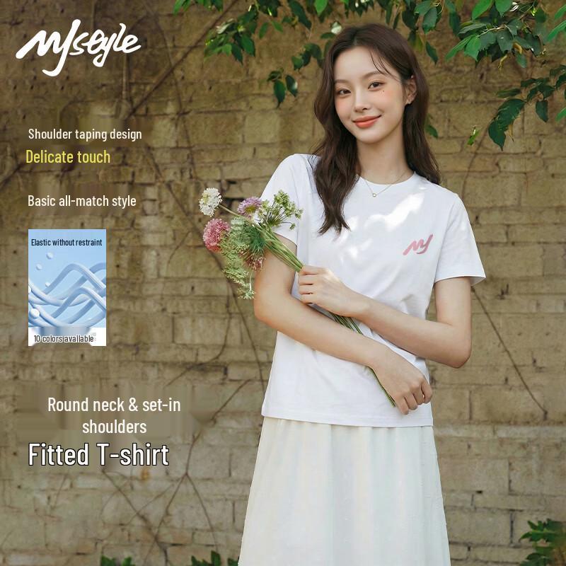 MJ Style Women s Round Neck Short Sleeve T-shirt S