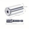 A Universal Wrench Set, Multi-function Drill Adapter Tool, Quick Ratchet Wrench with 3/8 Drive Alloy Steel Magic Sleeve