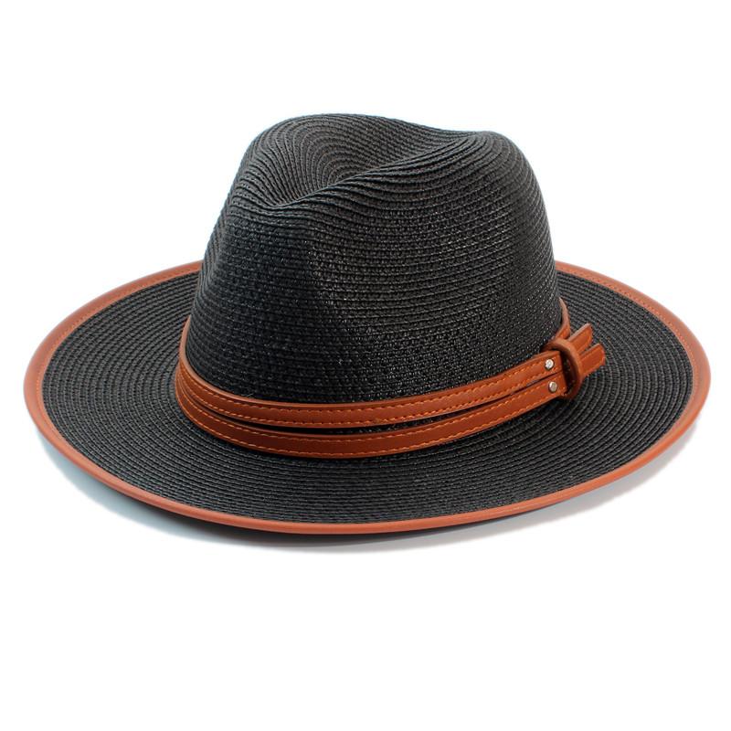 

Панама, летние солнцезащитные шляпы для женщин и мужчин, пляжная соломенная шляпа в стиле джаз для мужчин, кепка с защитой от ультрафиолета, шапка для отдыха