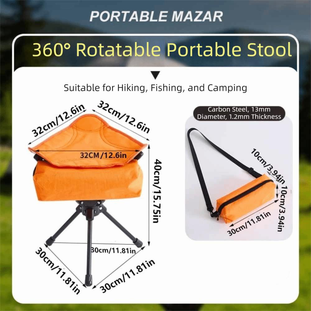 3-Legged Outdoor Folding Stool Foldable Fishing Chair Easy To Carry Camping Chair Garden