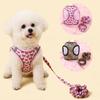 Traktionsarmband Kleiner Hundegeschirr-Set Weiches Winter-Warmes Kleiner Hundegeschirr-Leinen-Set Katzenweste-Geschirr Niedliche Haustier-Accessoires