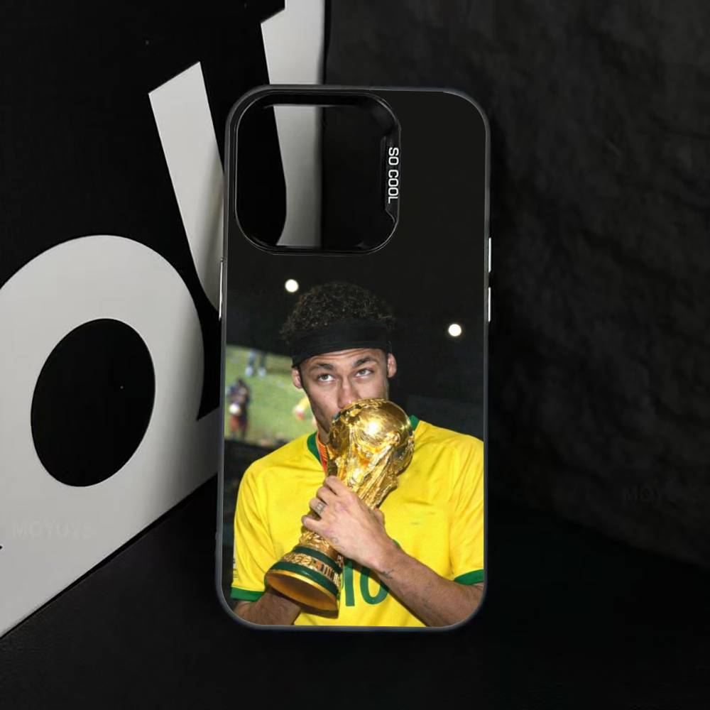 Fußball Für -Ney- 10 Handyhülle Für iPhone 17,16,15,14,13,12,11 Plus,Pro Max,XS,Bunte Silberne Schwarze Hülle