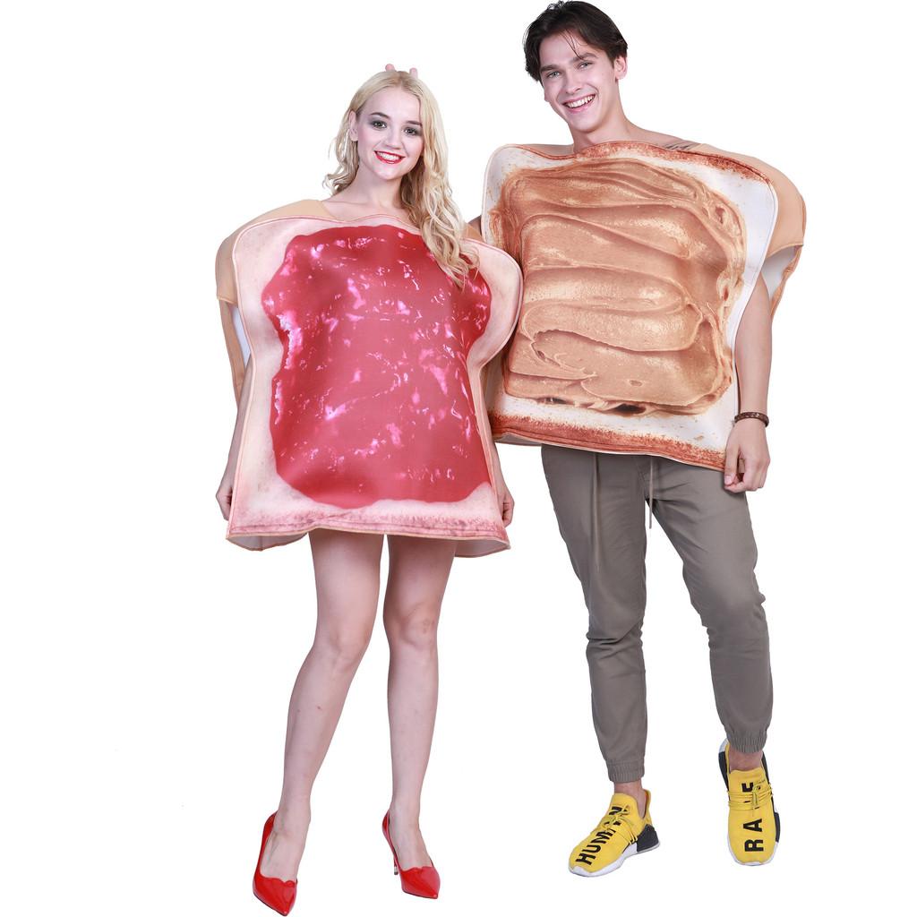 Halloween Couples Food Costume Set With Composite Fabric For Stage Performance