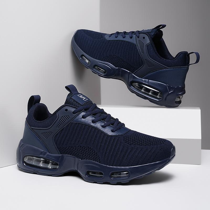 22 lässige Luftpolster-Sportschuhe mit gewebtem Obermaterial für Frühling und Herbst, bequem, atmungsaktiv, Laufschuhe, leicht und verschleißfest