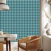 Colorful Retro Checkered Wallpaper in Turquoise and White for Living Room and Bedroom 50x1000