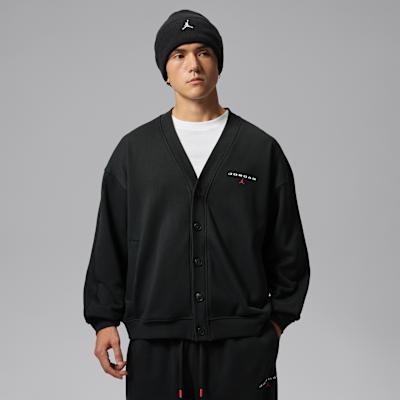 Jordan As M J Jackets Men's Black V Neck Moderate