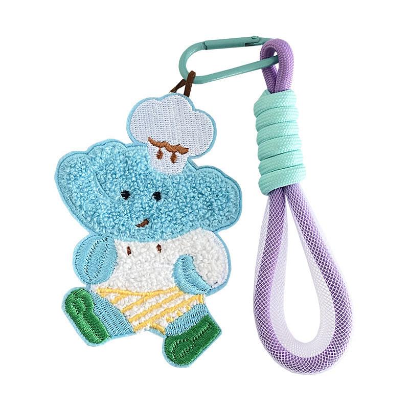 Dog Cartoon Embroidery Animal Toy Doll Keychain Bag Pendant Gift Accessories