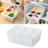 Compartment Refrigerator Storage Box with Lid Home Fridge Fresh-keeping Box