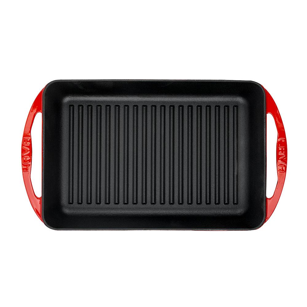 Lava Cast Iron Rectangle Grill Pan. 1-Handle, 22X32cm.