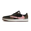 Travis Scott x Air Jordan 1 Resistente à Abrasão Resistente à Abrasão Sapatos de Basquete Baixos Vintage Unissex DZ4137-700(Equipe938-)