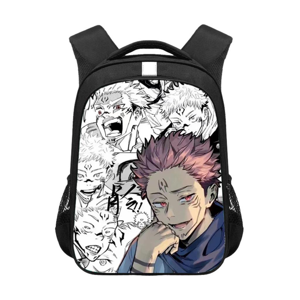 Anime Rucksack mit großer Kapazität und reflektierendem Streifen, Aufbewahrungstasche, Schultasche 13 Zoll