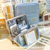 Large Capacity Pen Storage Bag Cosmetics Storage Pencil Box Stationary Holder  Children Gift