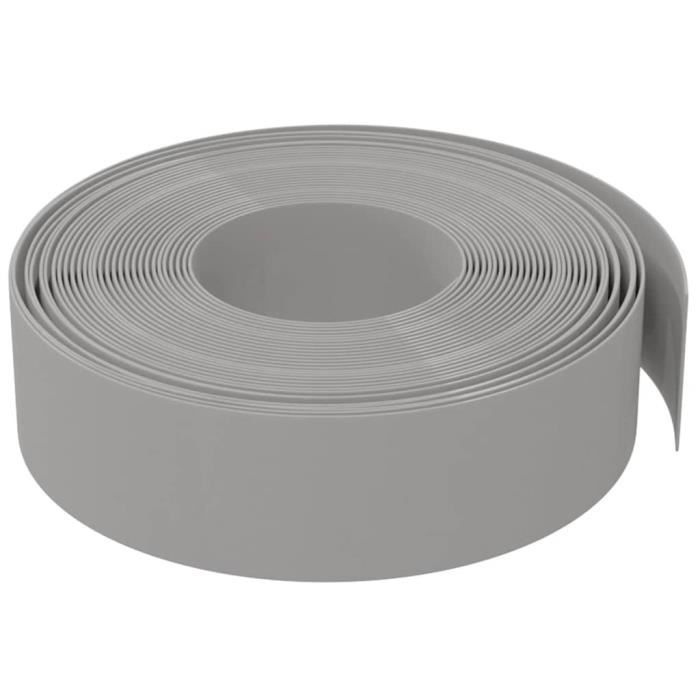 VidaXL Garden Edging Grey 10 M 15 Cm Polyethylene 154396