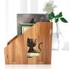 Modern Hollow Out Cat DIY Office Display Rack Magazine File Organizer Desktop Document Sorter