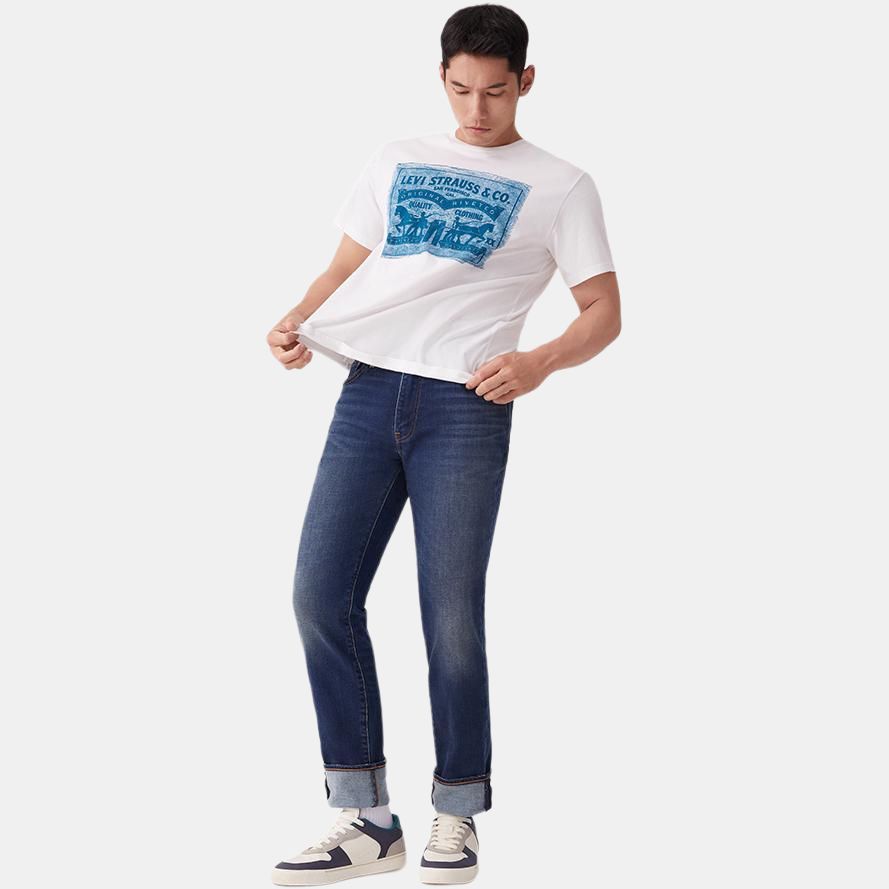 Levis Loose Fit Printed Casual Short Sleeve T-Shirt Men Tops White 16143-1572