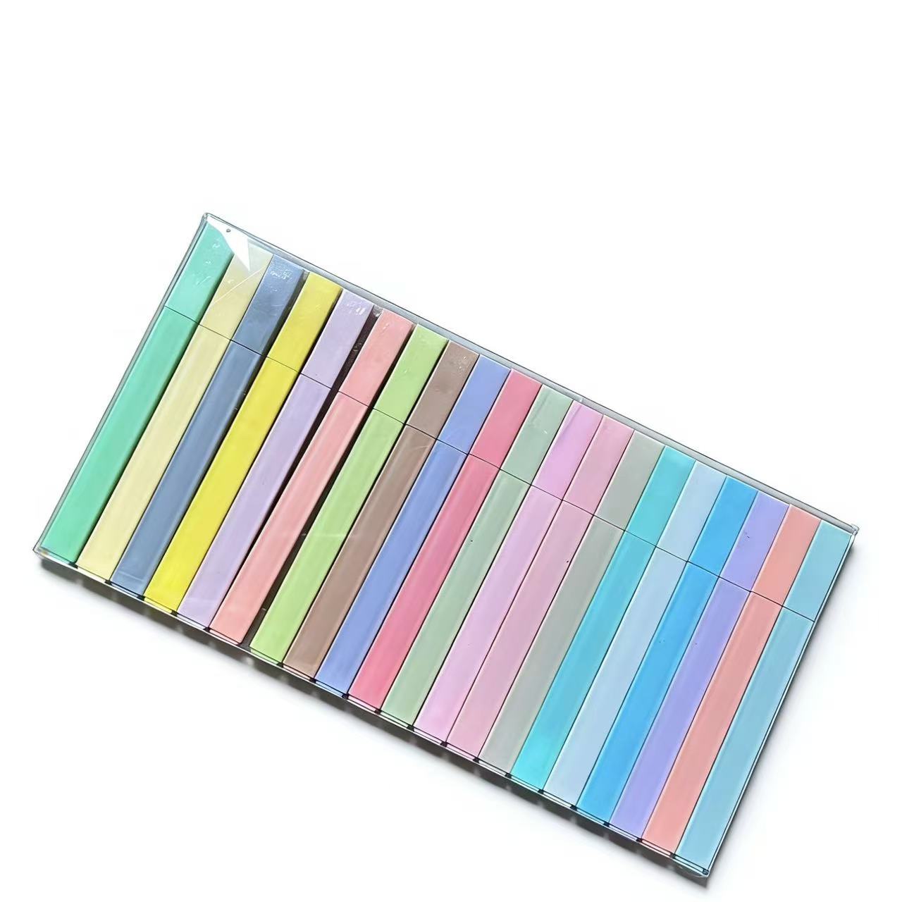 Эстетичный набор хайлайтеров 20 цветов, скошенный наконечник, не просвечивает, маркеры разных цветов для студентов, журнала, дневника, планировщика