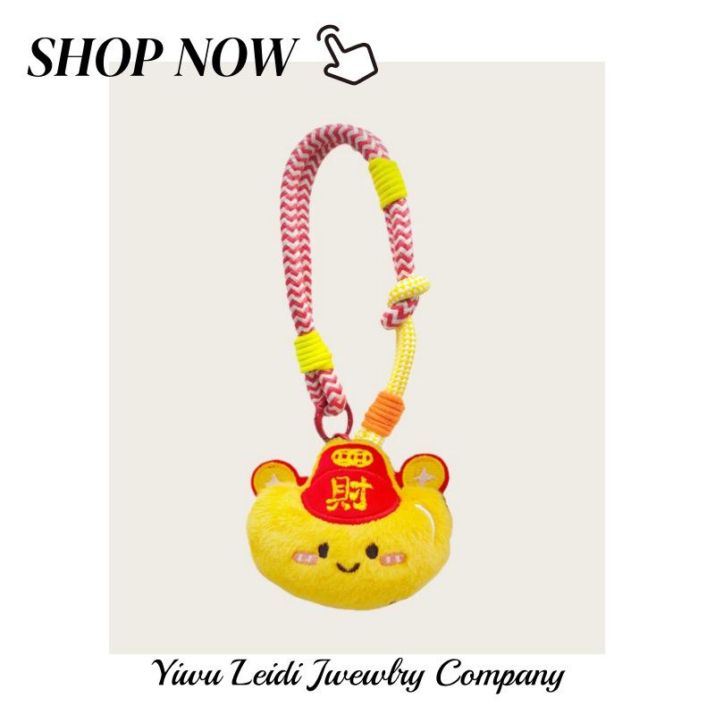 Good Luck Fulu Gourd Plush Pendant Pendant Auspicious Cartoon Doll Ingot Pony God Of Wealth Lucky Keychain