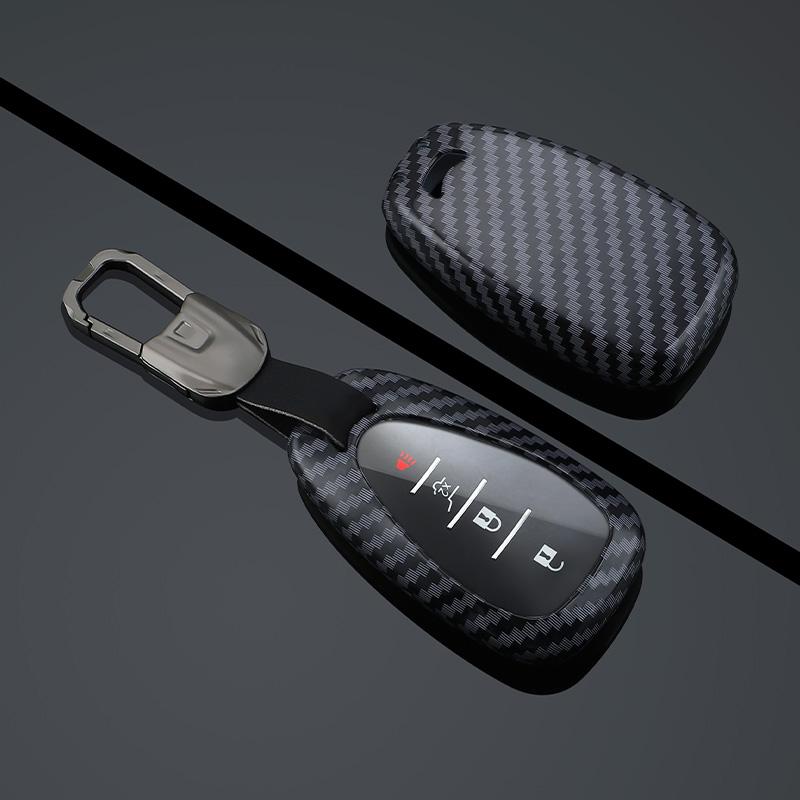 Custodia Cover Chiave Auto in Fibra di Carbonio Per Chevrolet Blazer Camaro Cruze Equinox Malibu Sonic Spark Traverse Trax Volt Accessori