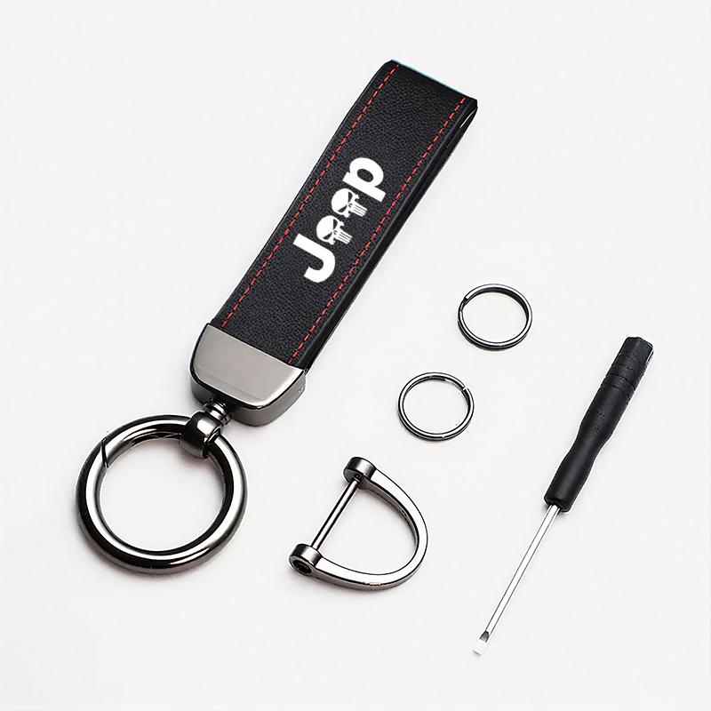 Car Tire Wheel Valve Caps Cover Suede Car Key Chain Ring Keychain For Jeep Grand Cherokee Wrangler JK Gladiator Compass Patriot