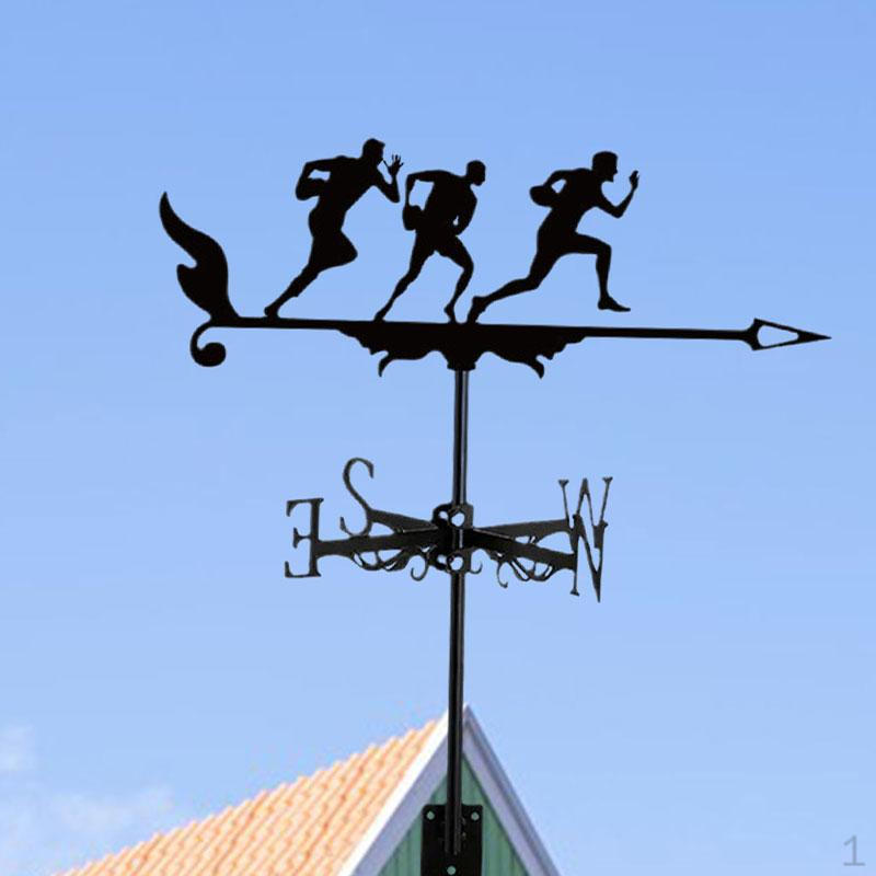

Elegant Metal Wind Vane for Outdoor Decor With 3 Man