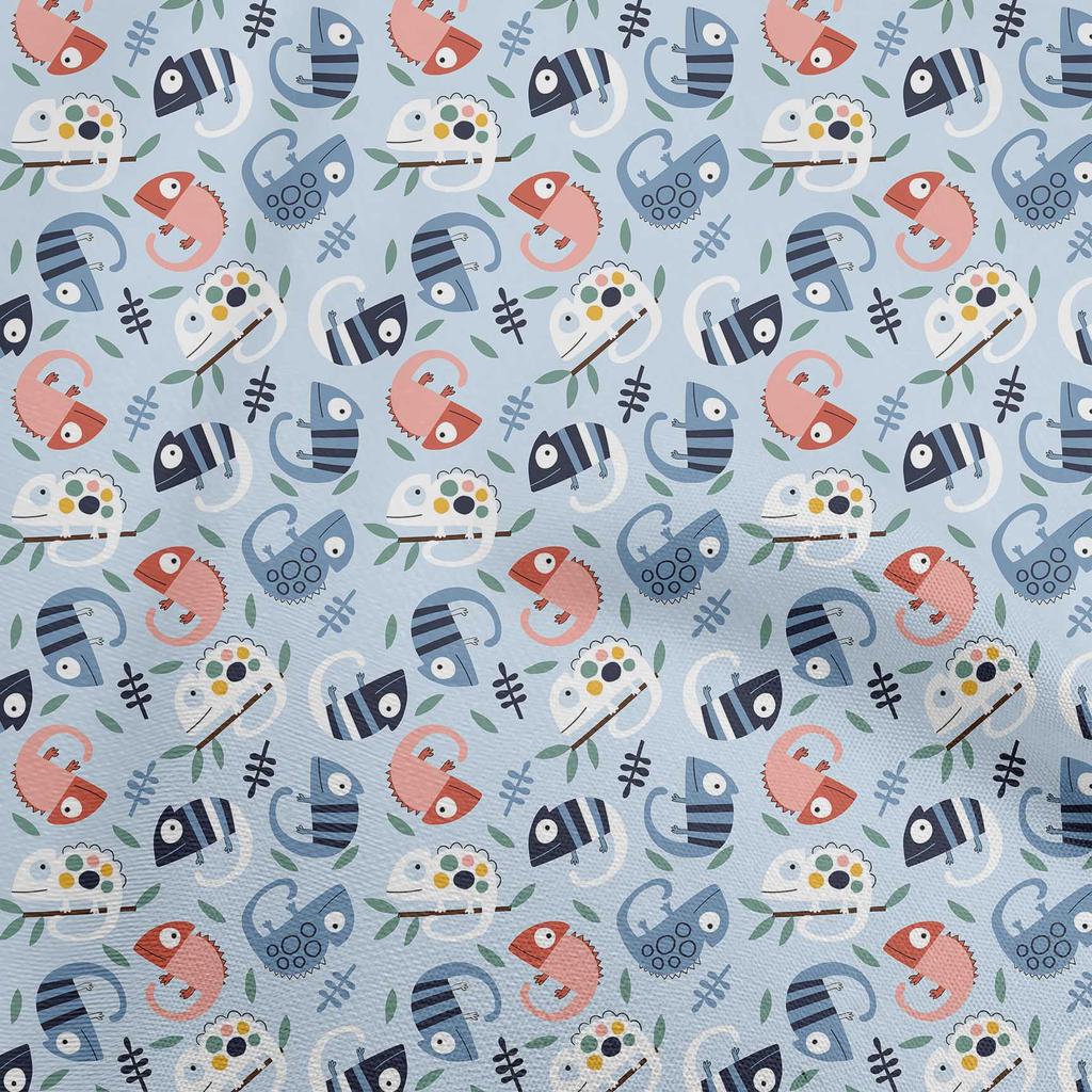 oneOone Cotton Flex Amethyst Fabric Kids Animal Sewing Fabric by The Yard Printed DIY Clothing Sewing Supplies 40 Inch