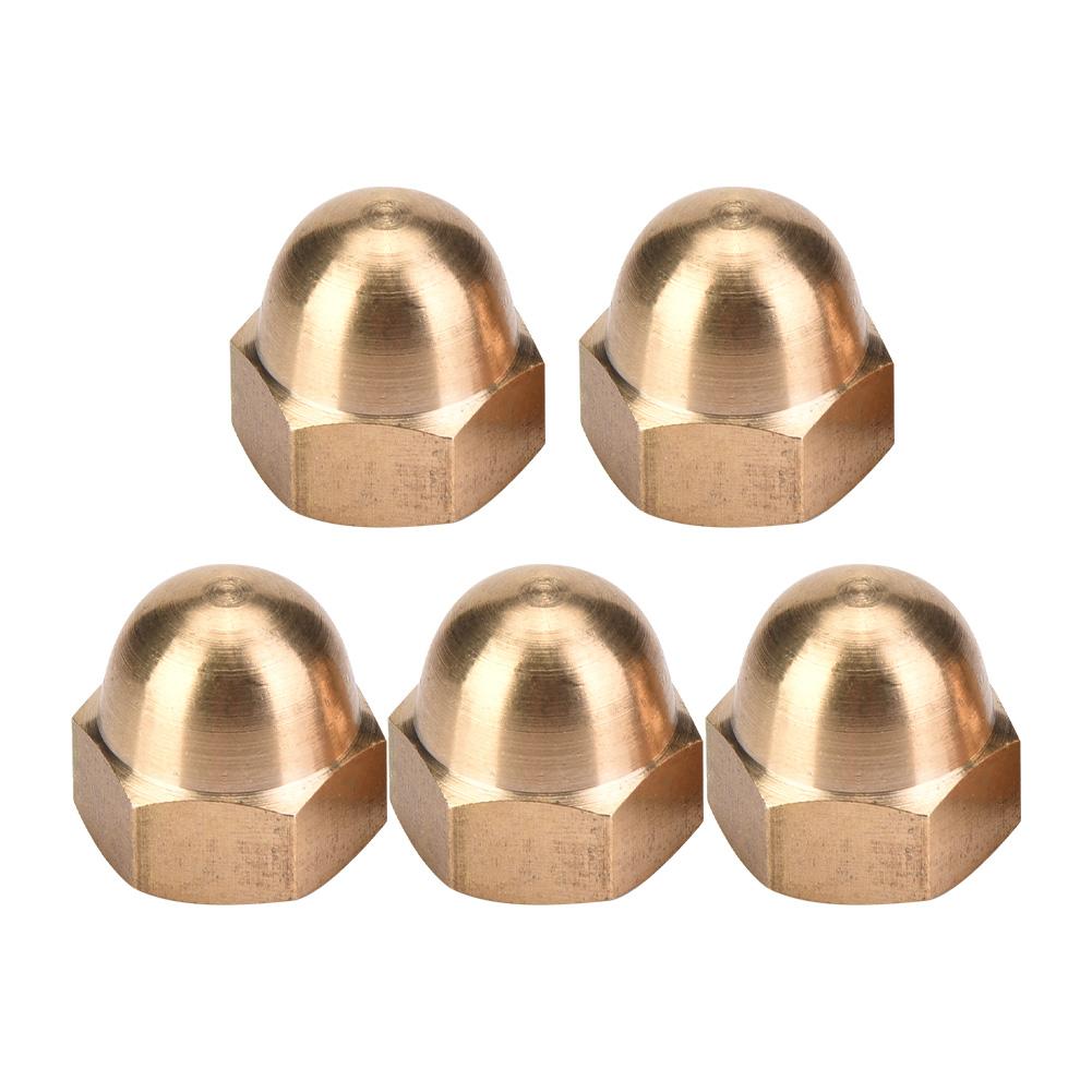 Brass Acorn Nut Kit Dome Head Cap Hex Nuts Set Vehicle Fasteners