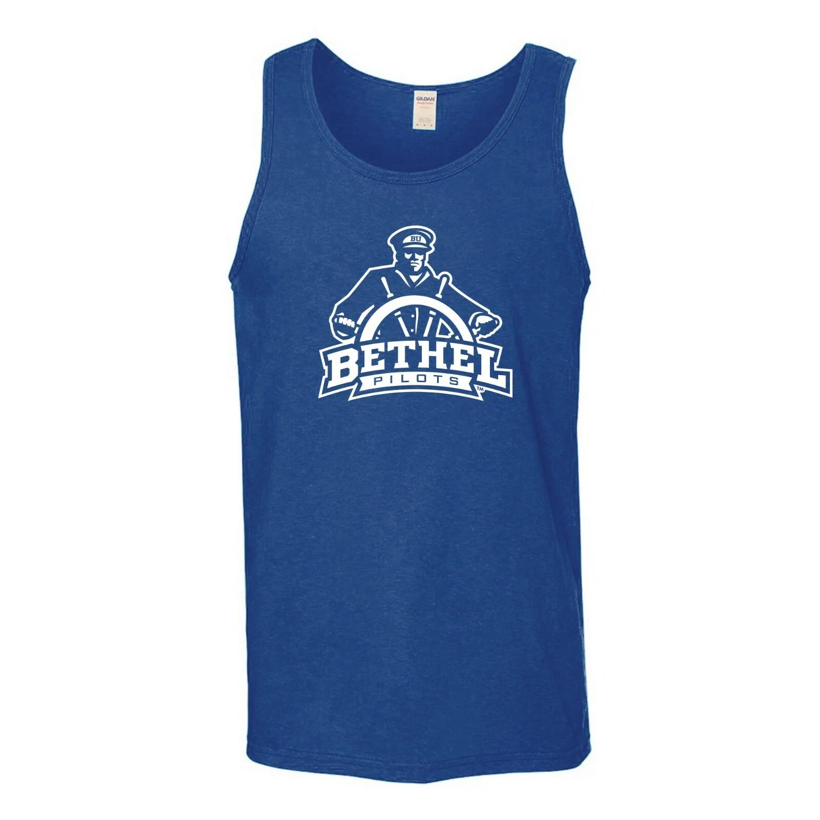 Bethel University Pilots Primary Logo College Sports Tank Top - Royal M
