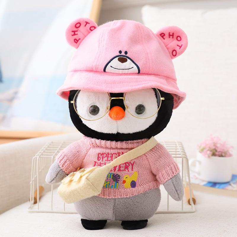 30cm Cartoon Cute Dress Up Penguin Plush Toy Stuffed Soft Kawaii Penguin Doll Animal Pillow Birthday Gift For Kids Children