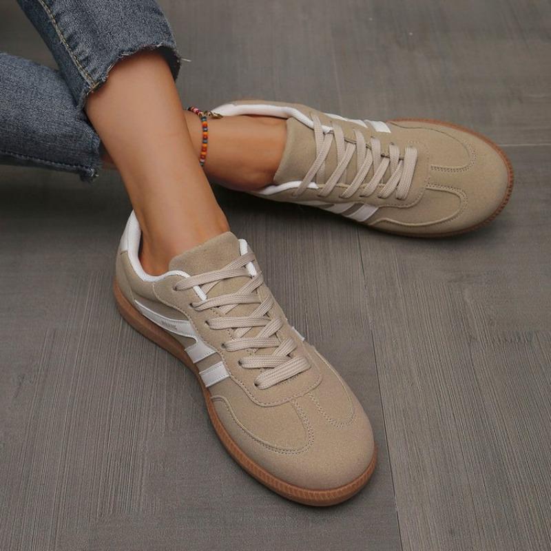 De Xun Shoes' New Flat Casual Shoes for Women, Retro Lace-up Sports Casual Shoes