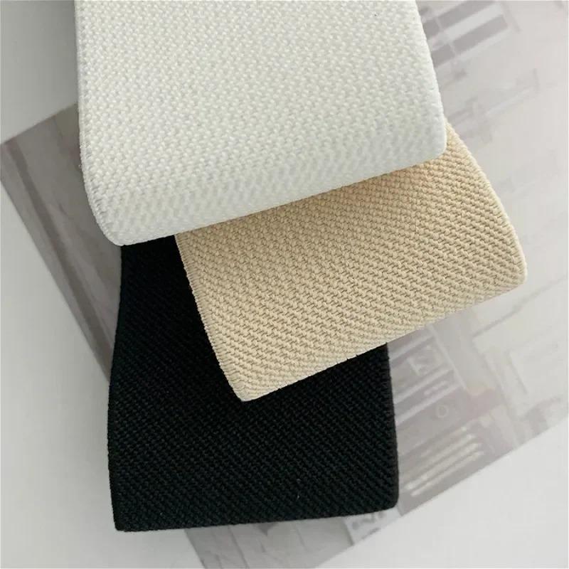 Solid Color Belts for Women Simple Waistband Sweater Corset Coat Seal Elastic Wide Round Buckle Decoration Dress Accessories