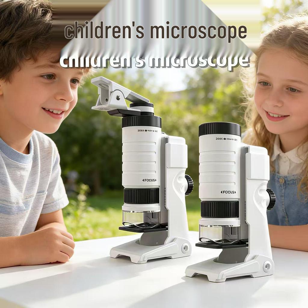 Set Microscopio Portatile per Bambini per l'Educazione Scientifica - Perfetto per Esperimenti di Scuola Primaria e Secondaria