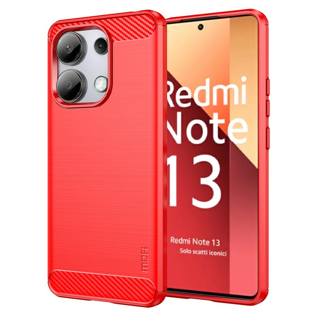 MOFI Seria JK TPU-1 Etui TPU na telefon dla Xiaomi Redmi Note 13 4G Tekstura włókna węglowego