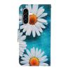 For Samsung Galaxy A37 5G Case Pattern Printing Protective Leather Folio Phone Cover with Wrist Strap
