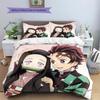 Demon Slayer Nezuko & Tanjiro Bedding Set Duvet Cover Pillowcase No Filler, Soft Home Bedroom Decor, Perfect Gift for Fans.chl