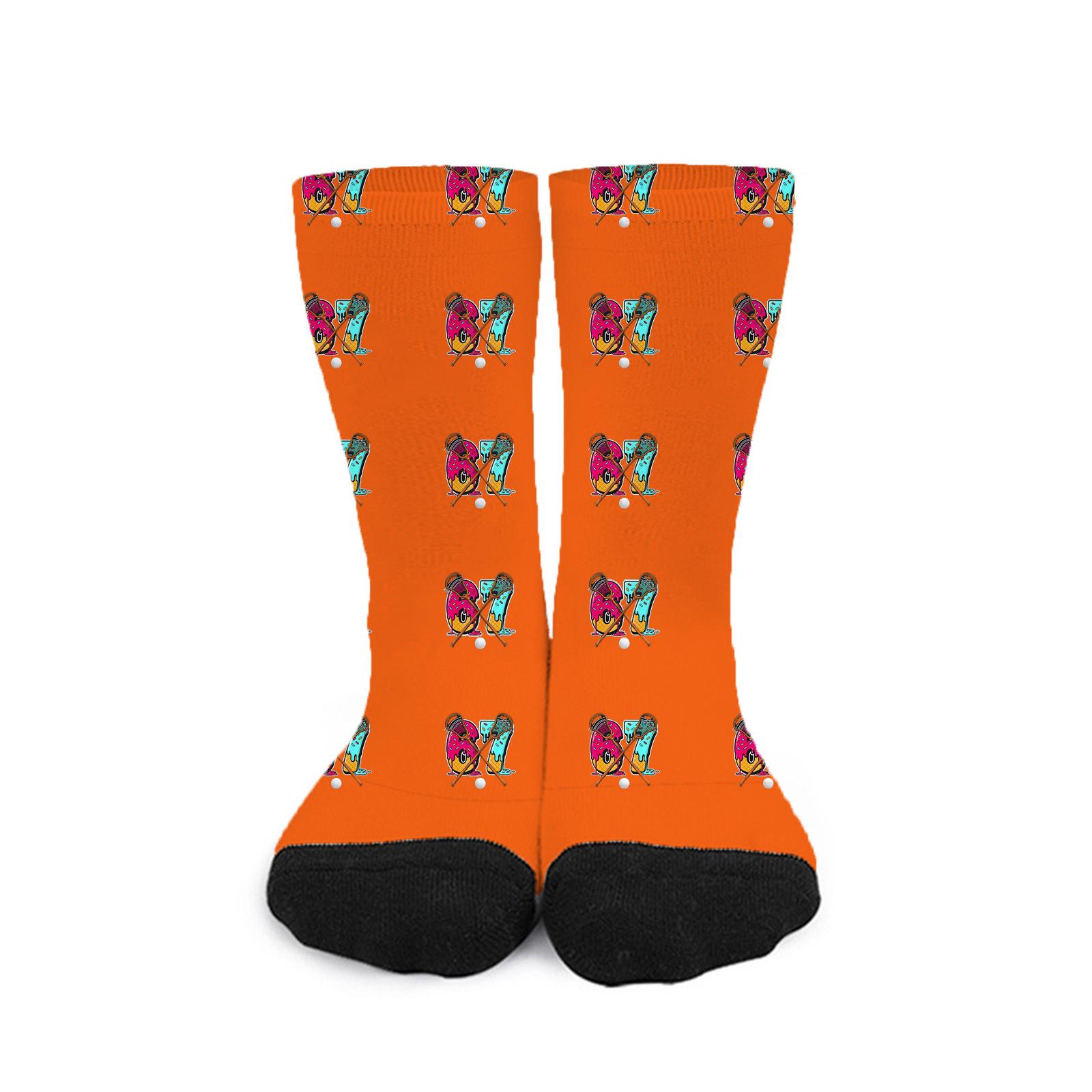 

Милые и игривые носки носки до середины икры длинные носки носки с принтом One Size шафрановый