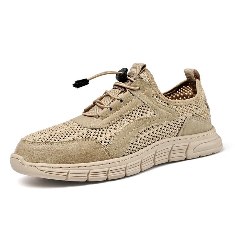

Men s shoes fly-woven mesh shoes summer low-top hiking shoes hollow breathable hole sports shoes lightweight casual running shoes 44