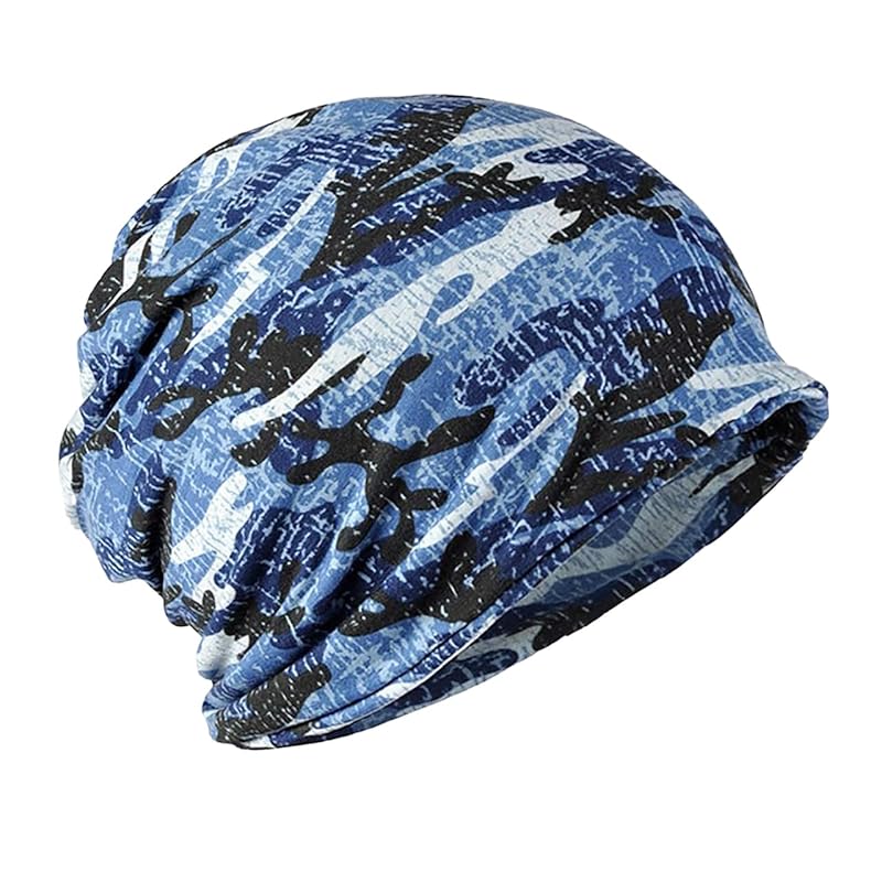 

[Buzz selection] knit hat hat cap neck warmer camouflage military brushed lining autumn/winter men s CAP755 (Blue brushed lining)
