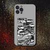 J-JDM Car E-Evo Phone Case For iPhone 17,16,15,14,13,12,11 Plus,Pro Max,XS,X,XR,SE,Mini,8,7,Soft Silicone Black Cover
