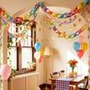 100Pcs/Set Colorful Paper Chain Garland Strips With Double Sided Tape Diy Paper Chains For Birthday Wedding Kids Party Decor