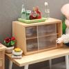 1/12 Model Display Cabinet Simulation Wooden Dish Cupboard for Doll House Teens Toy Dolls Micro Landscape Mini Furniture