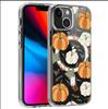 Color Block Pumpkin Magnetic Phone Case for iPhone 15/16/17 Pro Max - Transparent, Full Coverage Protection