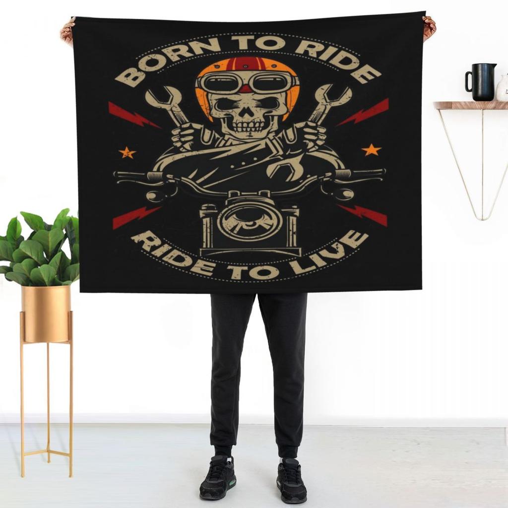 Vintage Motorcycle Throw Blanket Luxury Blankets Ands Luxury Designer Bed Christmas Decoration Flannels Blankets