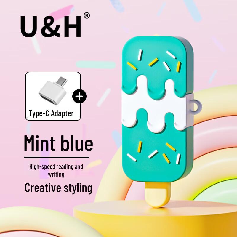 

U&H Морозиво V045 Флеш-накопичувач з подвійним інтерфейсом USB 3.0 Type-C 32GB