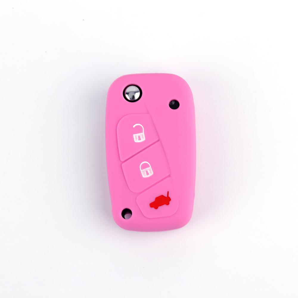 Silicone Key Cover Fob Case For Fiat Panda Idea Stilo Ducato Bravo 500 Doblo Grande Punto Bravo Minibus Linea 3 Button Remote