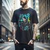 100% Cotton TOPS UNISEX TEES MENS WOMENS Kaiju No 8 T-shirt Mina Shiro Kaij Gift Manga Best Anime Graphic Tee Black 276
