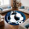 Football Graffiti Movement Flannel-printed round floor mats are slip-resistant Suitable for room bedroom terrace garden carpets