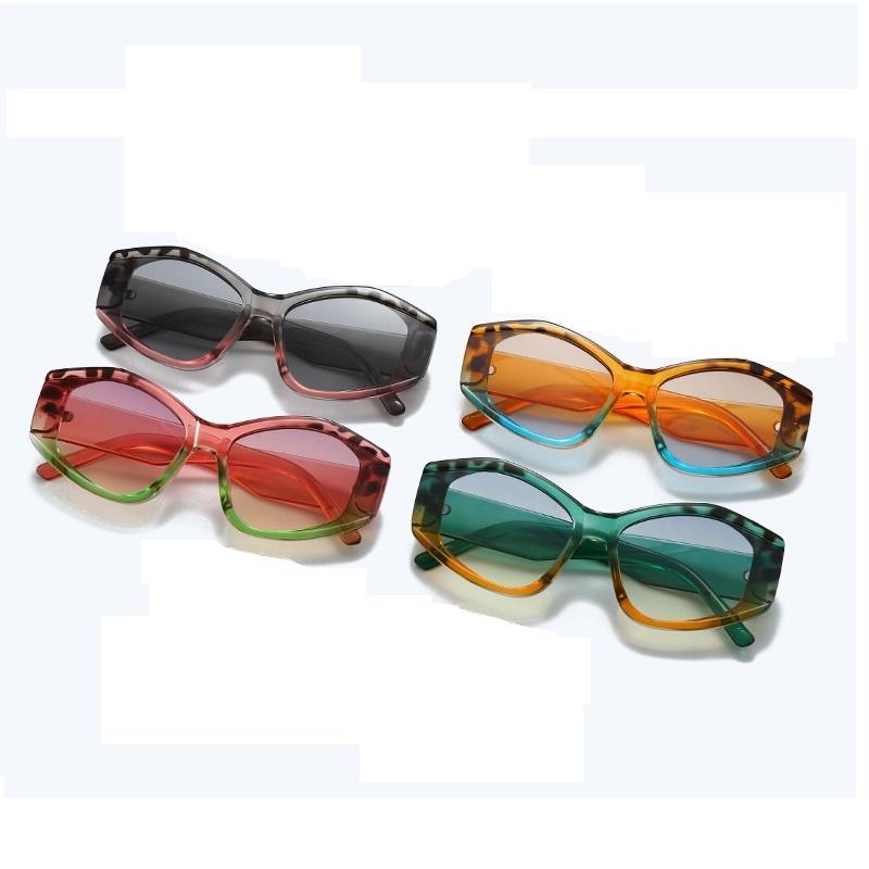 New Fashion Cat Eye Sunglasses Women Multi-Color Gradient Vintage Shades Brand  Luxury Sun Glasses Uv400 Eyewear