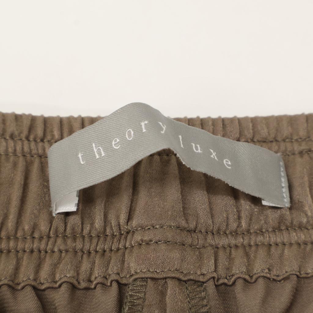 theory luxe 03-0306430 Brown Washable Satin Slacks Bottoms 34 BrownUsed