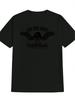 Vintage New York Riders Graphic T-shirt - Black Casual Short Sleeve Round Neck Tee with Motorcycle Wing Design